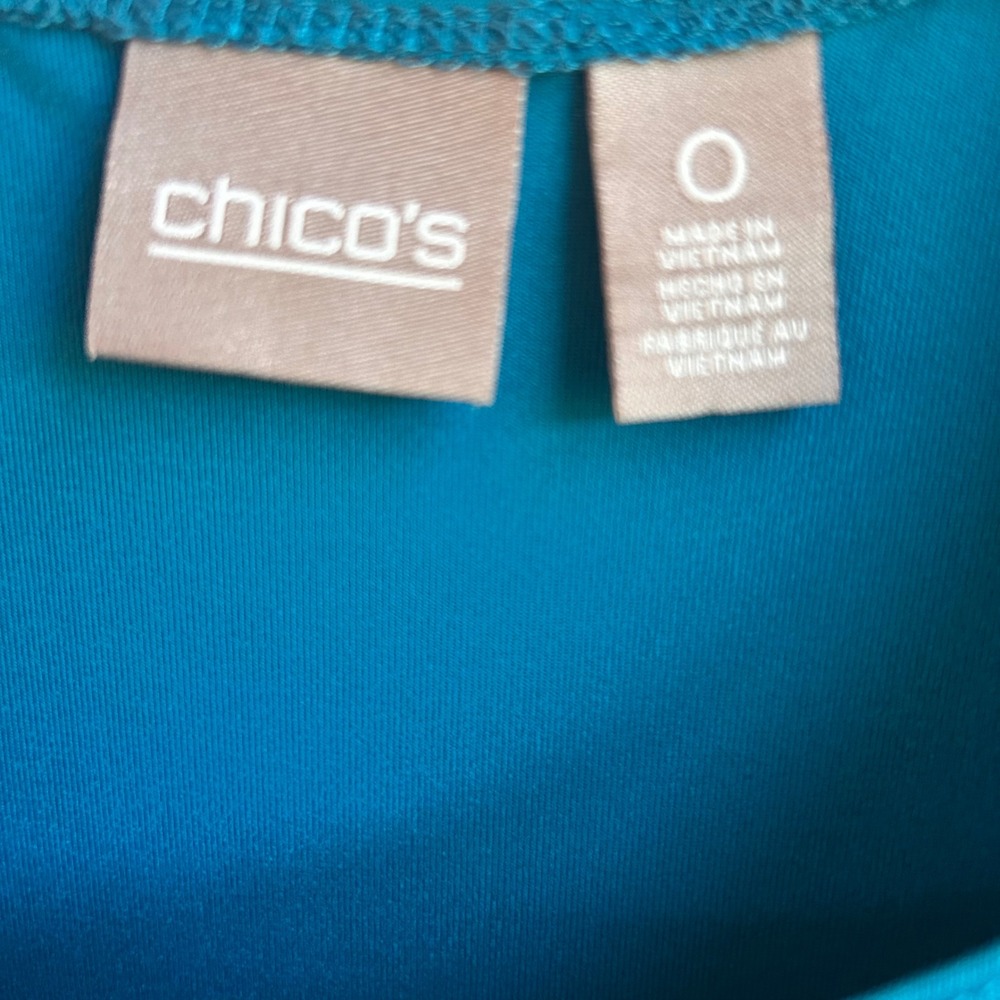 Chicos Tank Top Blue Small Or 0 - Picture 5 of 13